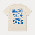 Light Sand youth hockey t-shirt back flat lay